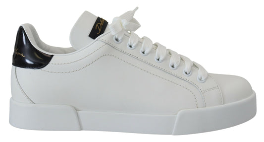 Dolce & Gabbana Exquisite Black and White Portofino Sneakers