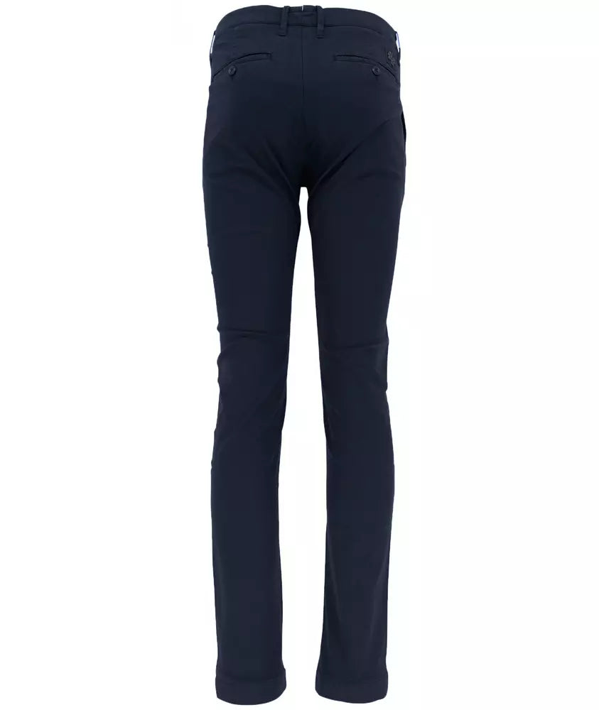 Jacob Cohen Navy Blue Cotton Chino Pants - Slim Fit