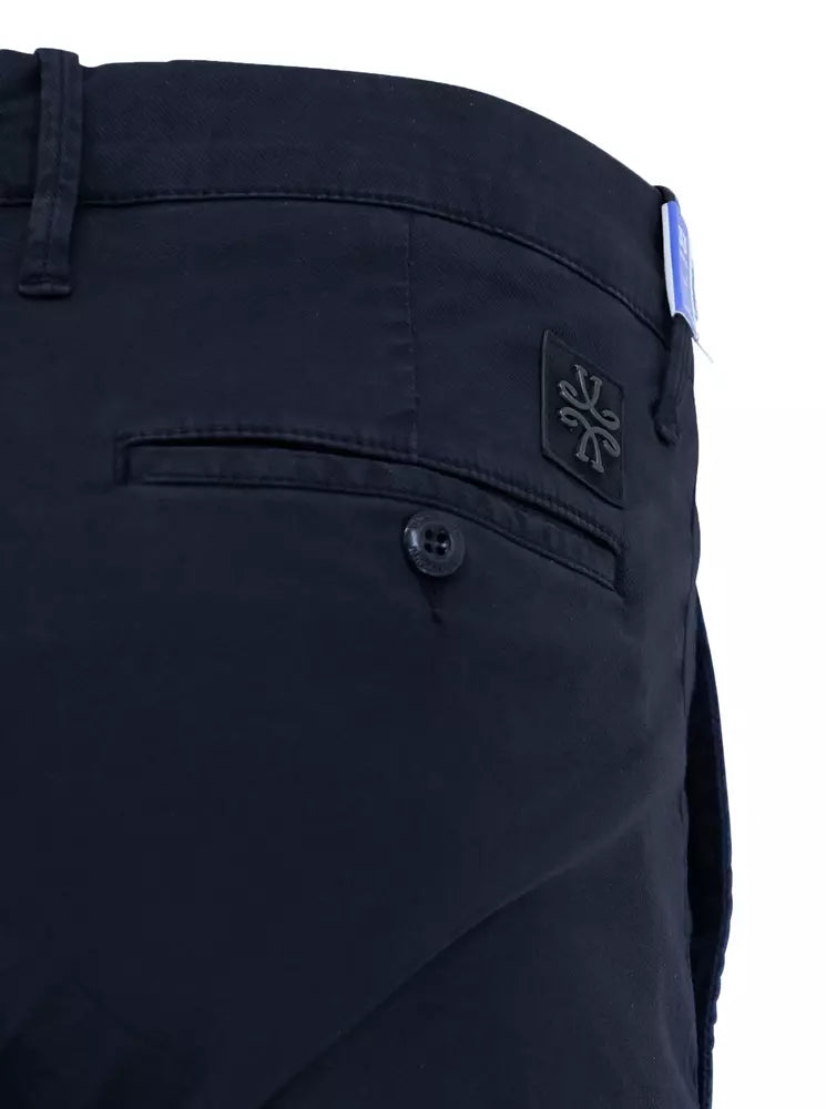 Jacob Cohen Navy Blue Cotton Chino Pants - Slim Fit