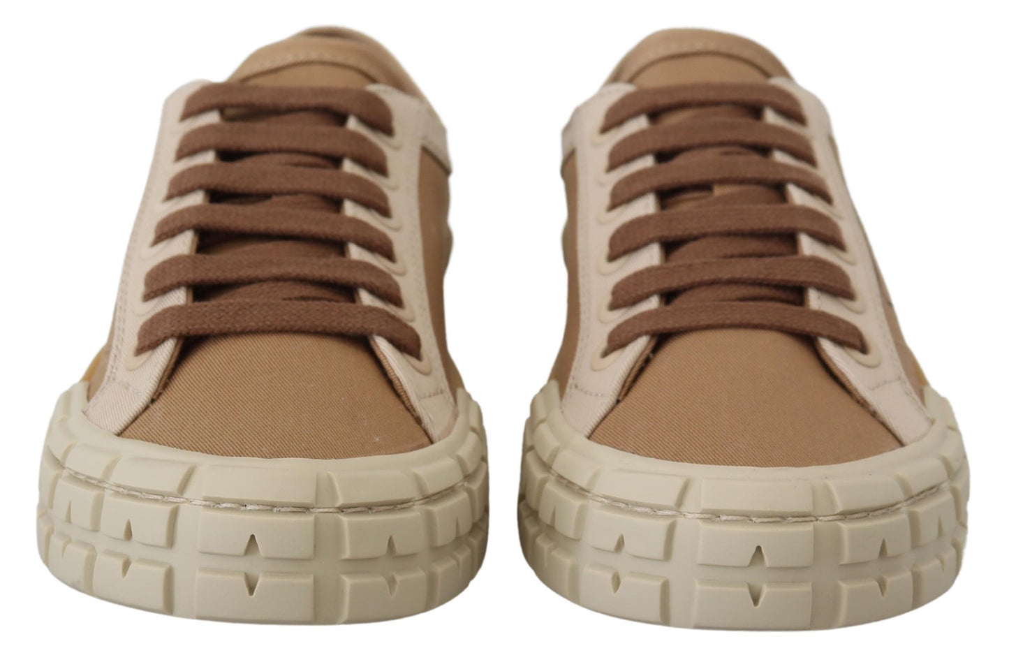 Prada Elegant Bicol Gabardine Sneakers