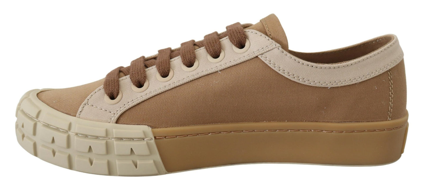 Prada Elegant Bicol Gabardine Sneakers