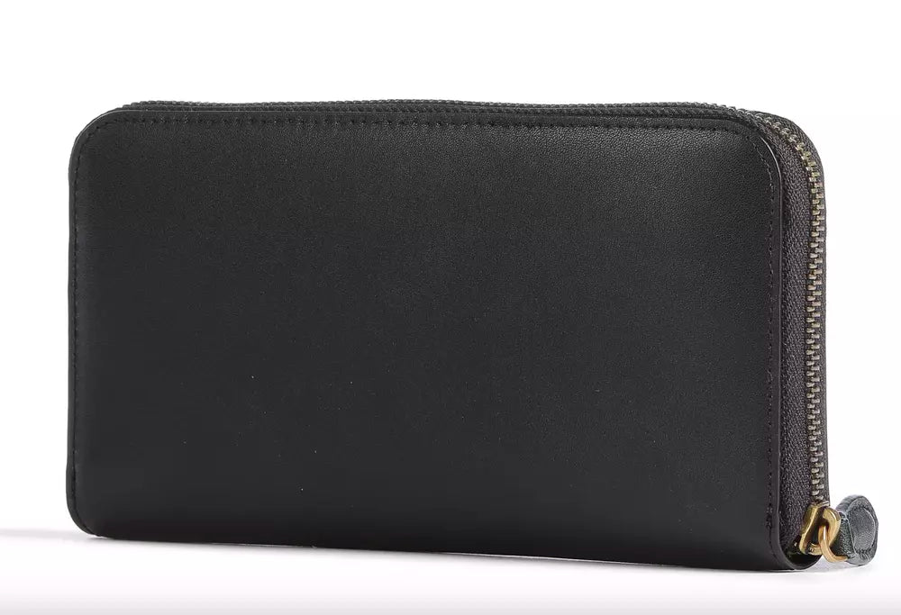 PINKO Elegant Black Leather Zip Wallet