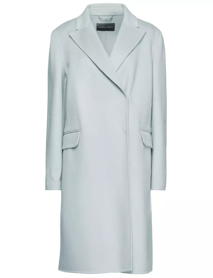 Alberta Ferretti Chic Light Blue Wool Blend Coat for Women