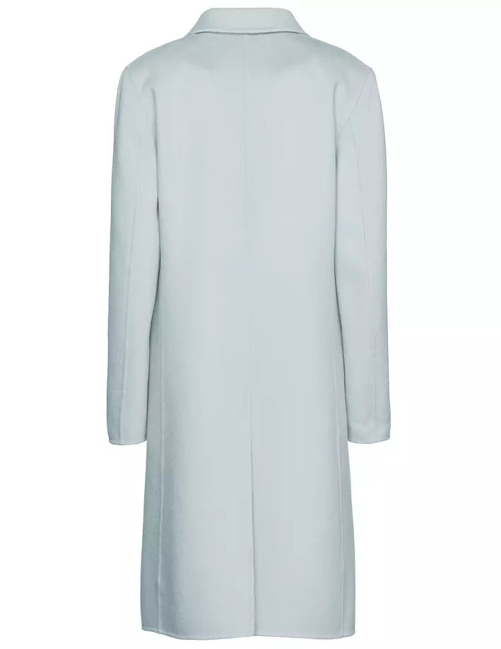 Alberta Ferretti Chic Light Blue Wool Blend Coat for Women