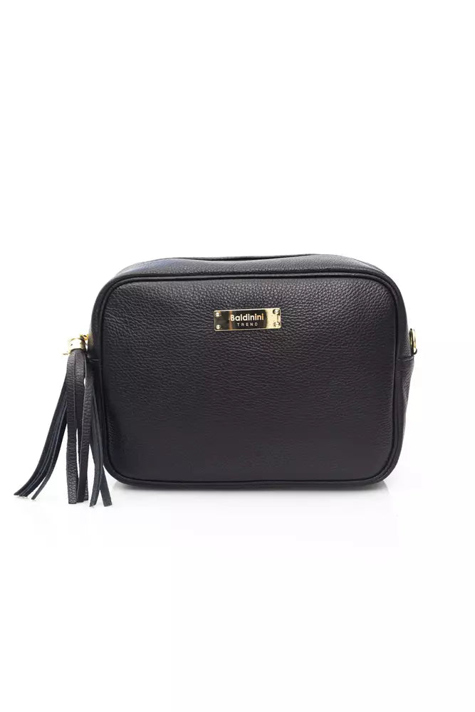 Baldinini Trend Black Leather Women Shoulder Bag