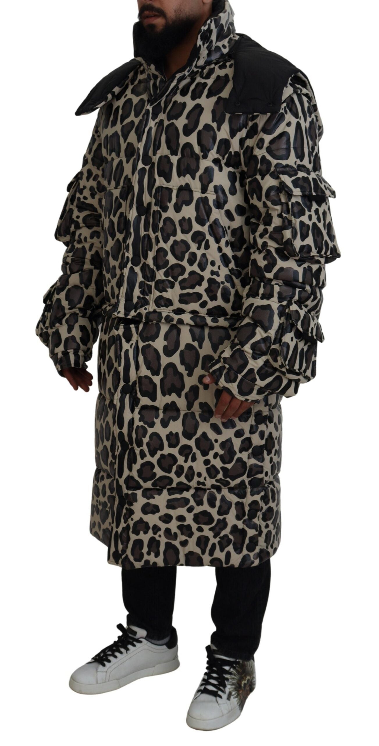 Dolce & Gabbana Opulent Leopard Print Parka Jacket