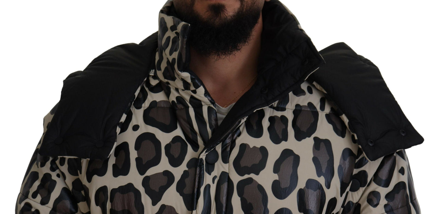 Dolce & Gabbana Opulent Leopard Print Parka Jacket