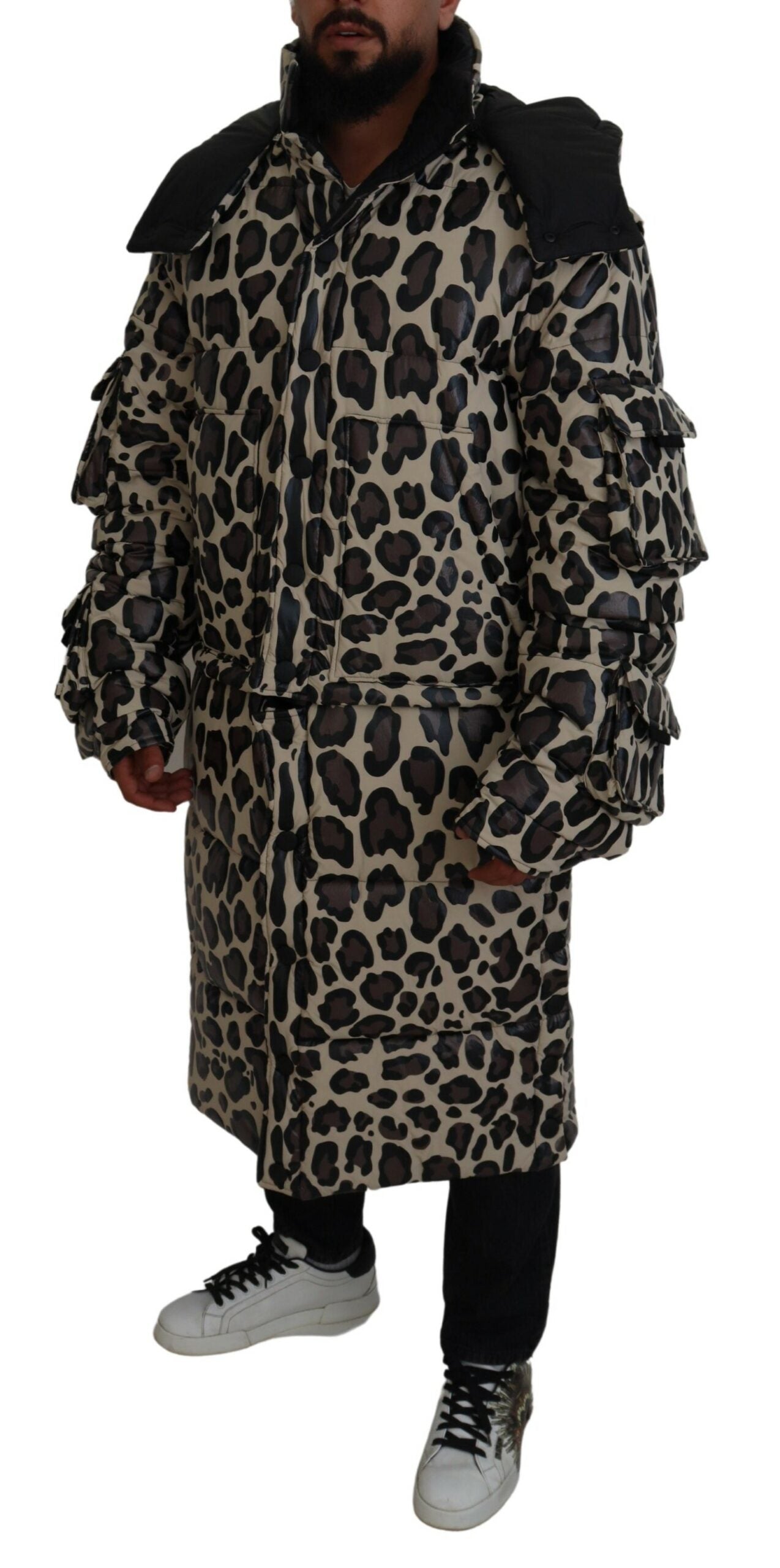 Dolce & Gabbana Opulent Leopard Print Parka Jacket