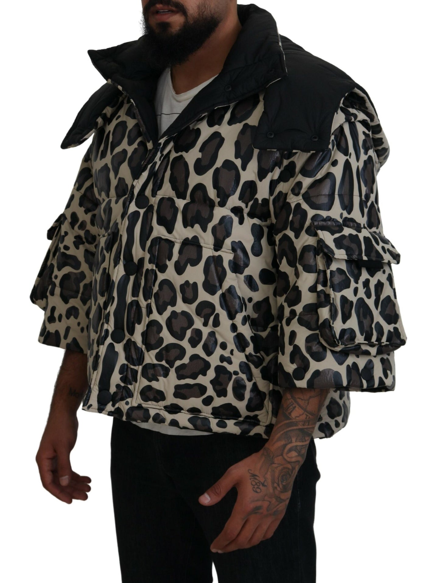 Dolce & Gabbana Opulent Leopard Print Parka Jacket