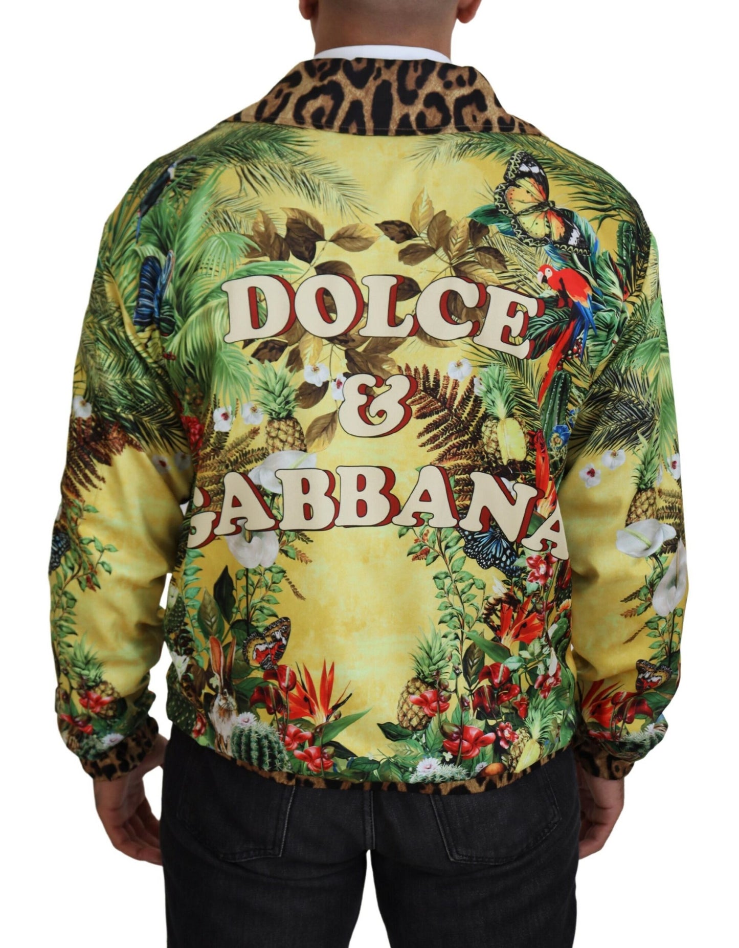 Dolce & Gabbana Tropical Print Zip Cardigan Jacket