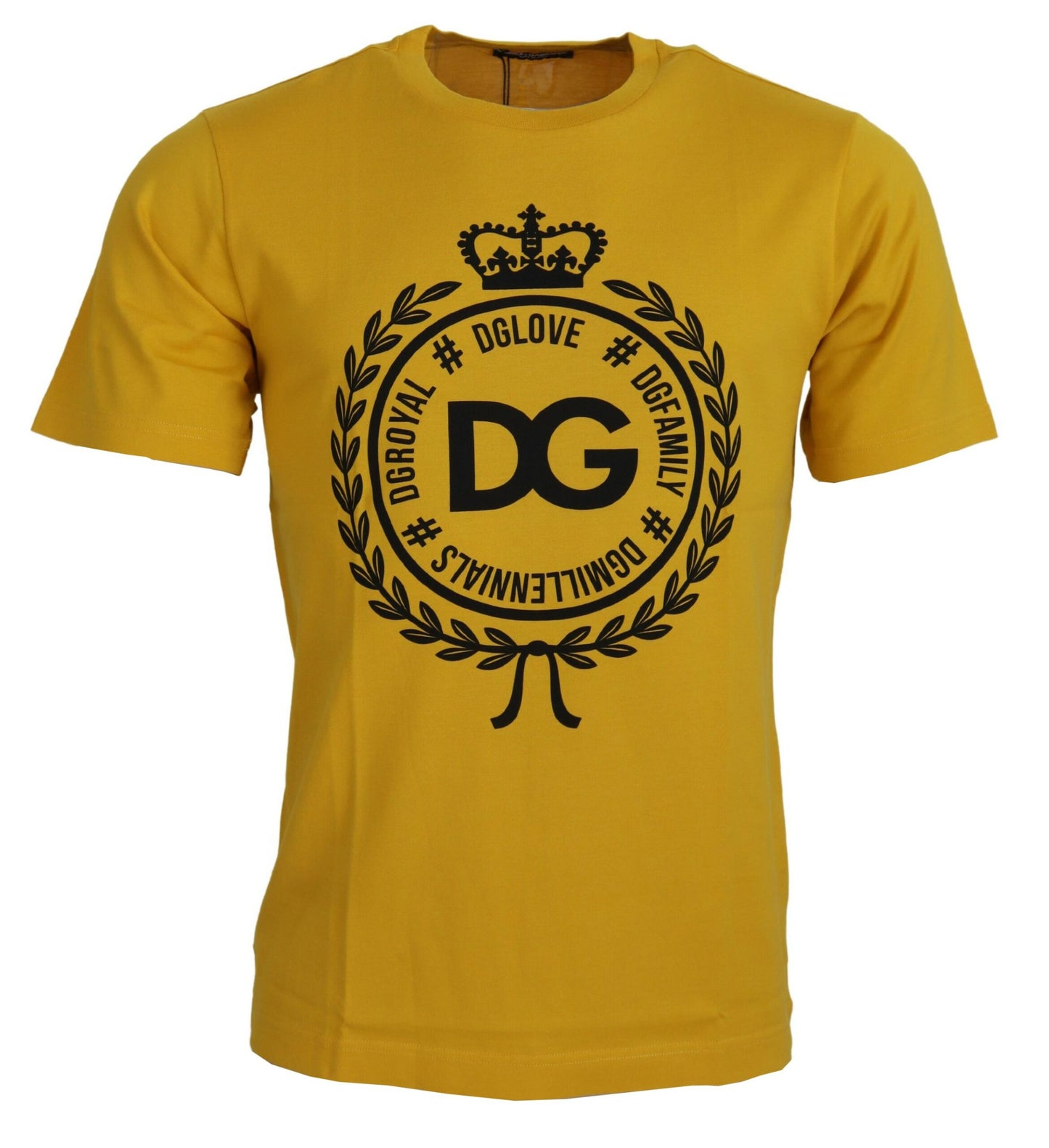 Dolce & Gabbana Elegant Dark Yellow Cotton T-Shirt