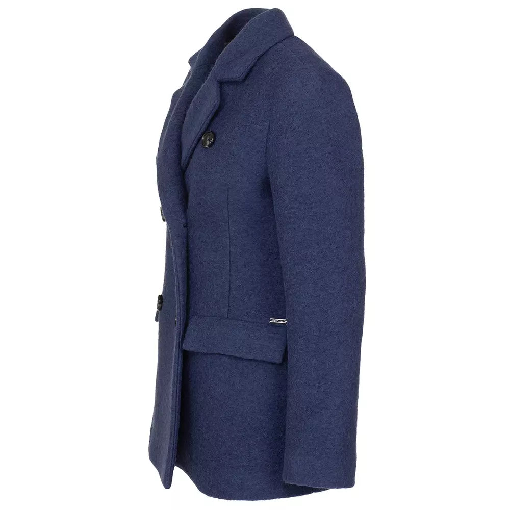 Fred Mello Elegant Double-Breasted Short Coat