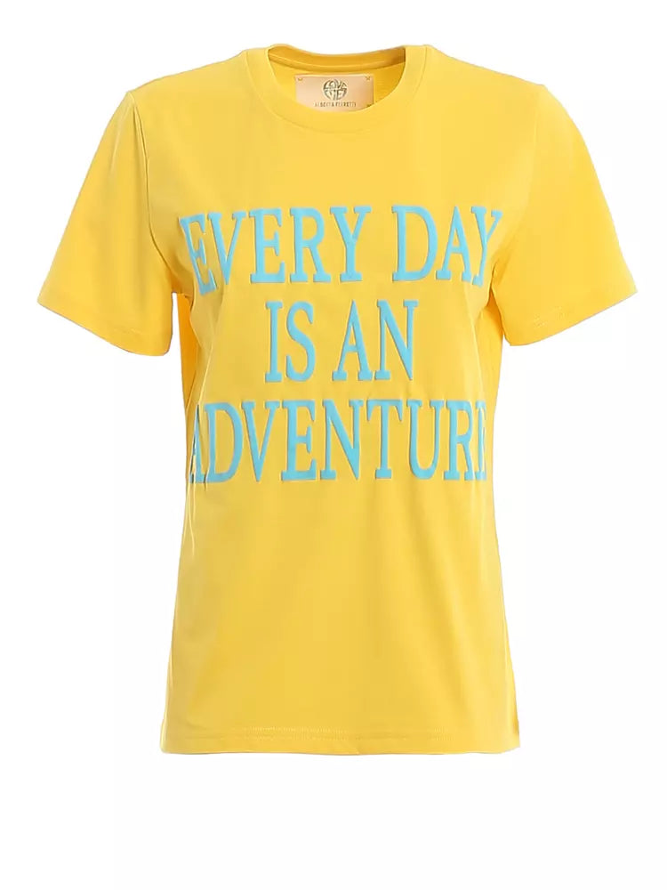 Alberta Ferretti Sunshine Yellow Logo Cotton Tee