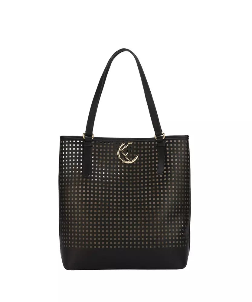 CRISTINAEFFE Elegant Weave Faux Leather Handbag with Clutch