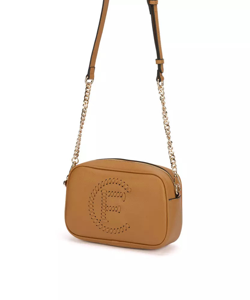 CRISTINAEFFE Chic Faux Leather Crossbody with Gold Accents