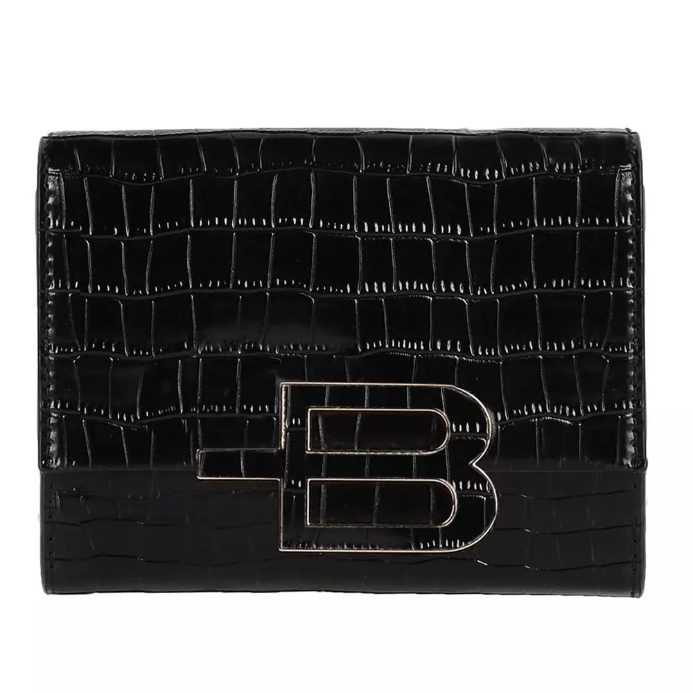 Baldinini Trend Chic Python-Print Calfskin Shoulder Bag