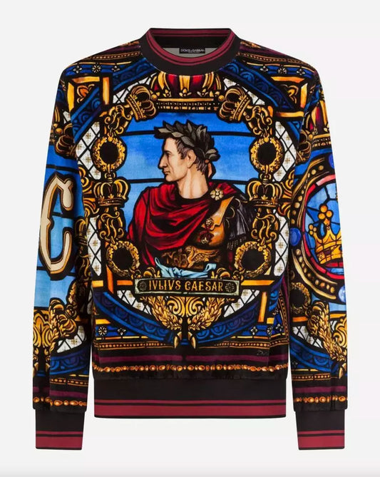 Dolce & Gabbana Emperor Print Crewneck Sweatshirt