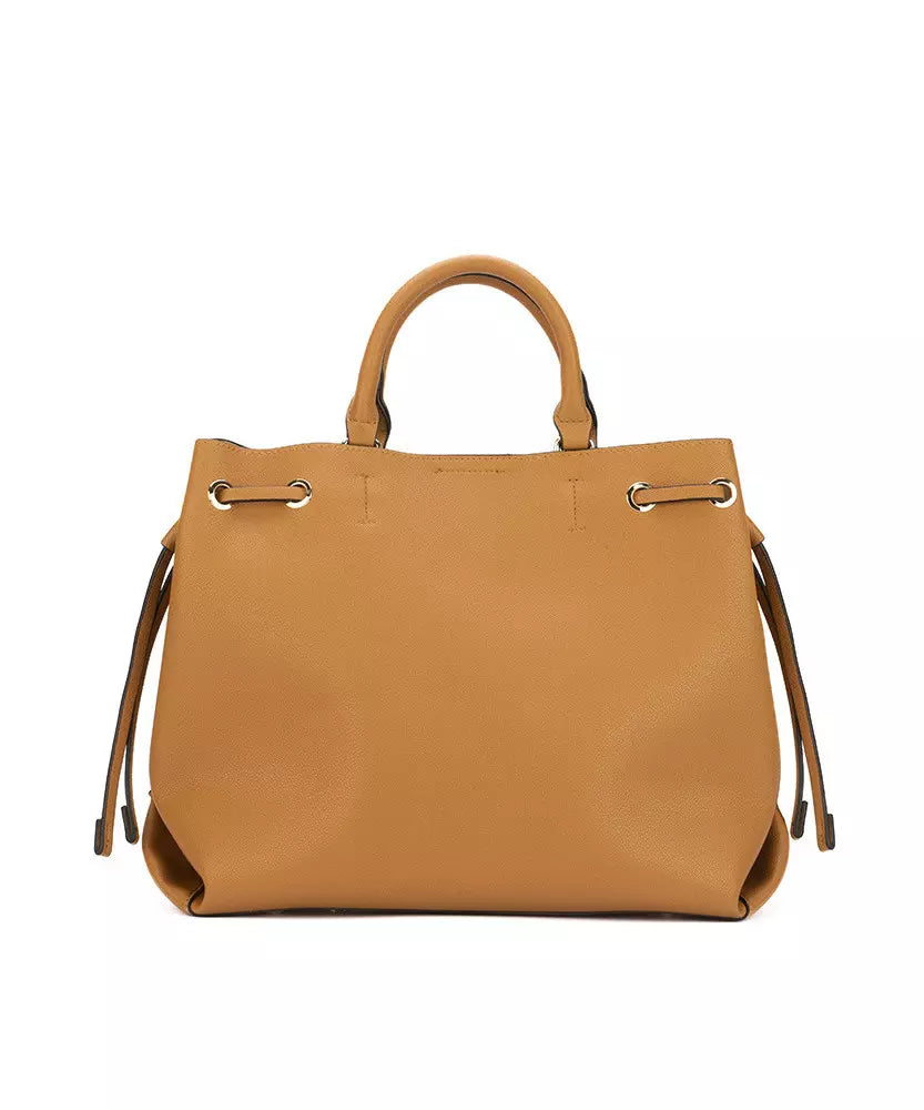 CRISTINAEFFE Chic Beige Shoulder Bag with Magnetic Closure