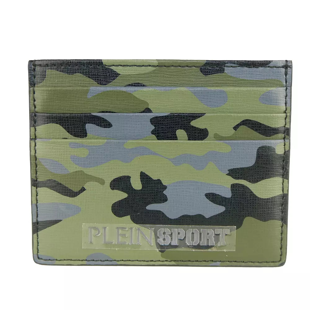 Plein Sport Camo Calf Leather Card Holder