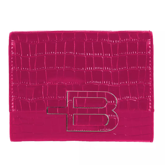 Baldinini Trend Elegant Fuchsia Python Print Shoulder Bag