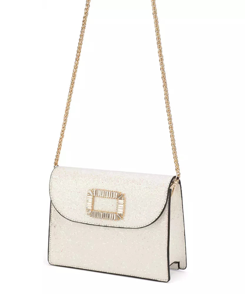 CRISTINAEFFE Dazzling Rhinestone Shoulder Bag with Removable Strap