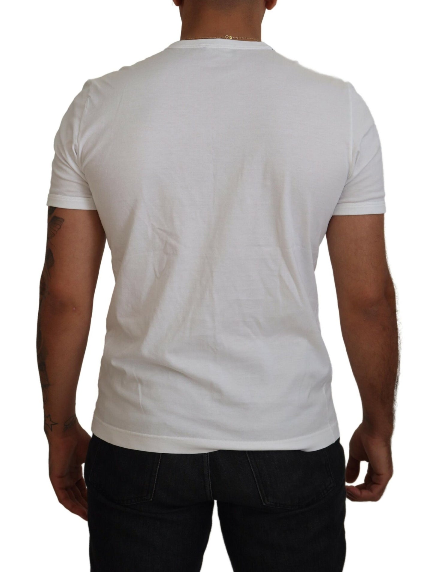 Dolce & Gabbana Sophisticated White Crew Neck Tee