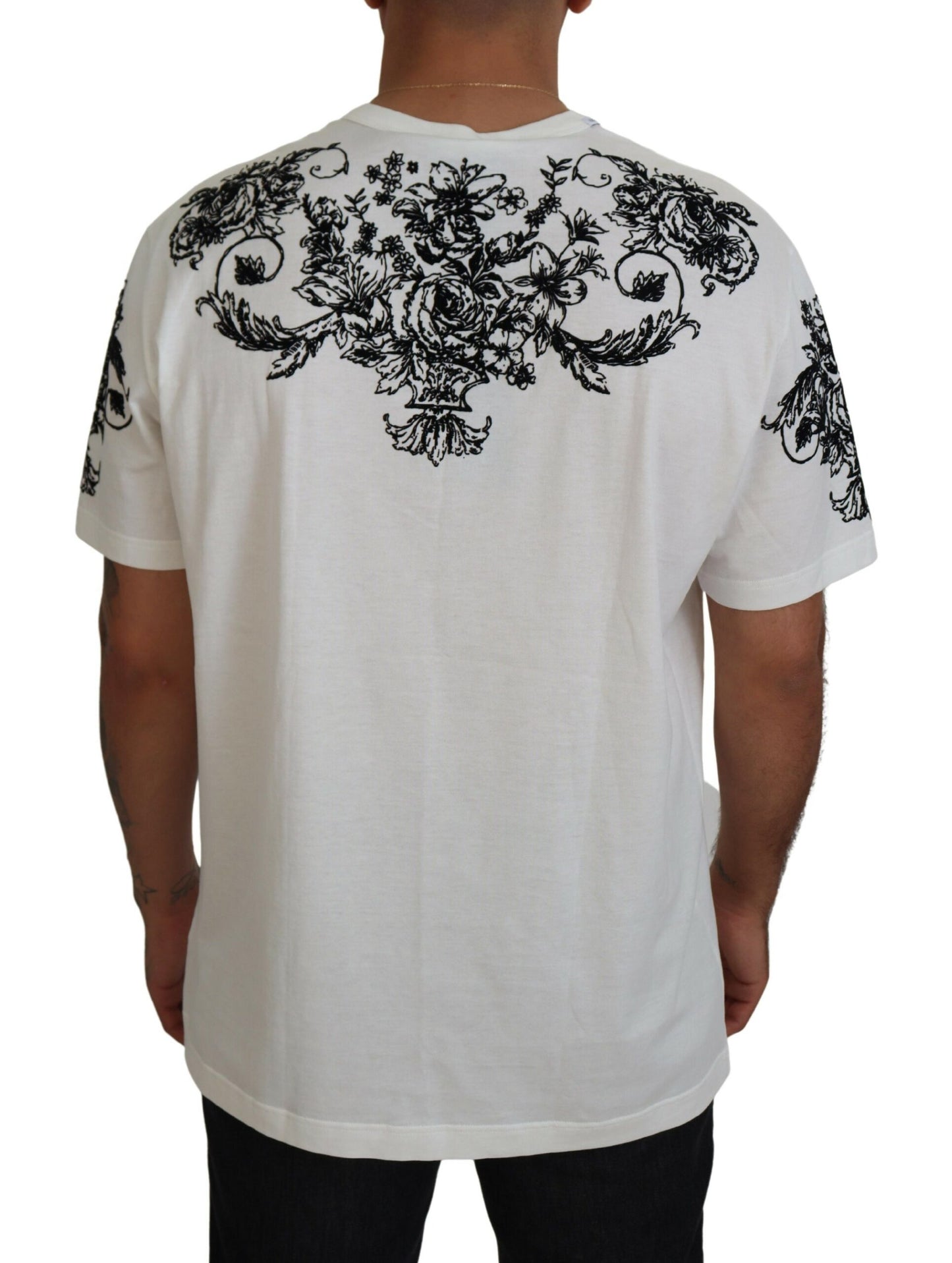 Dolce & Gabbana Elegant White Crew Neck Cotton Tee