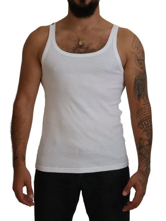 Dolce & Gabbana Elegant White Sleeveless Tank T-Shirt