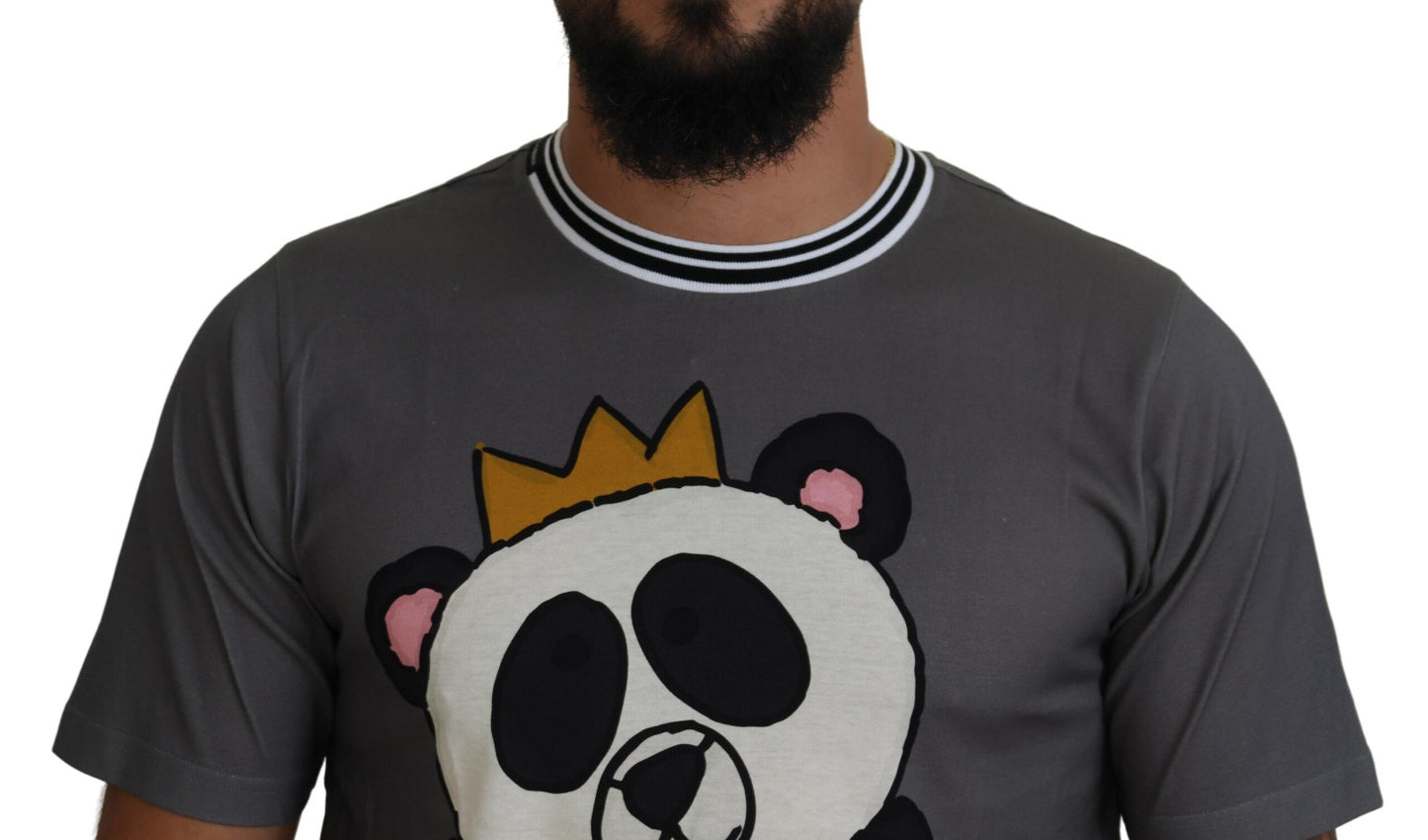 Dolce & Gabbana Elegant Panda King Crew Neck Tee