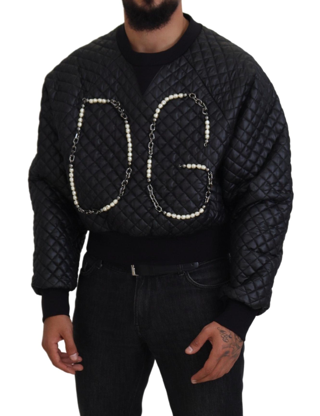 Dolce & Gabbana Elegant Quilted Pullover Sweater