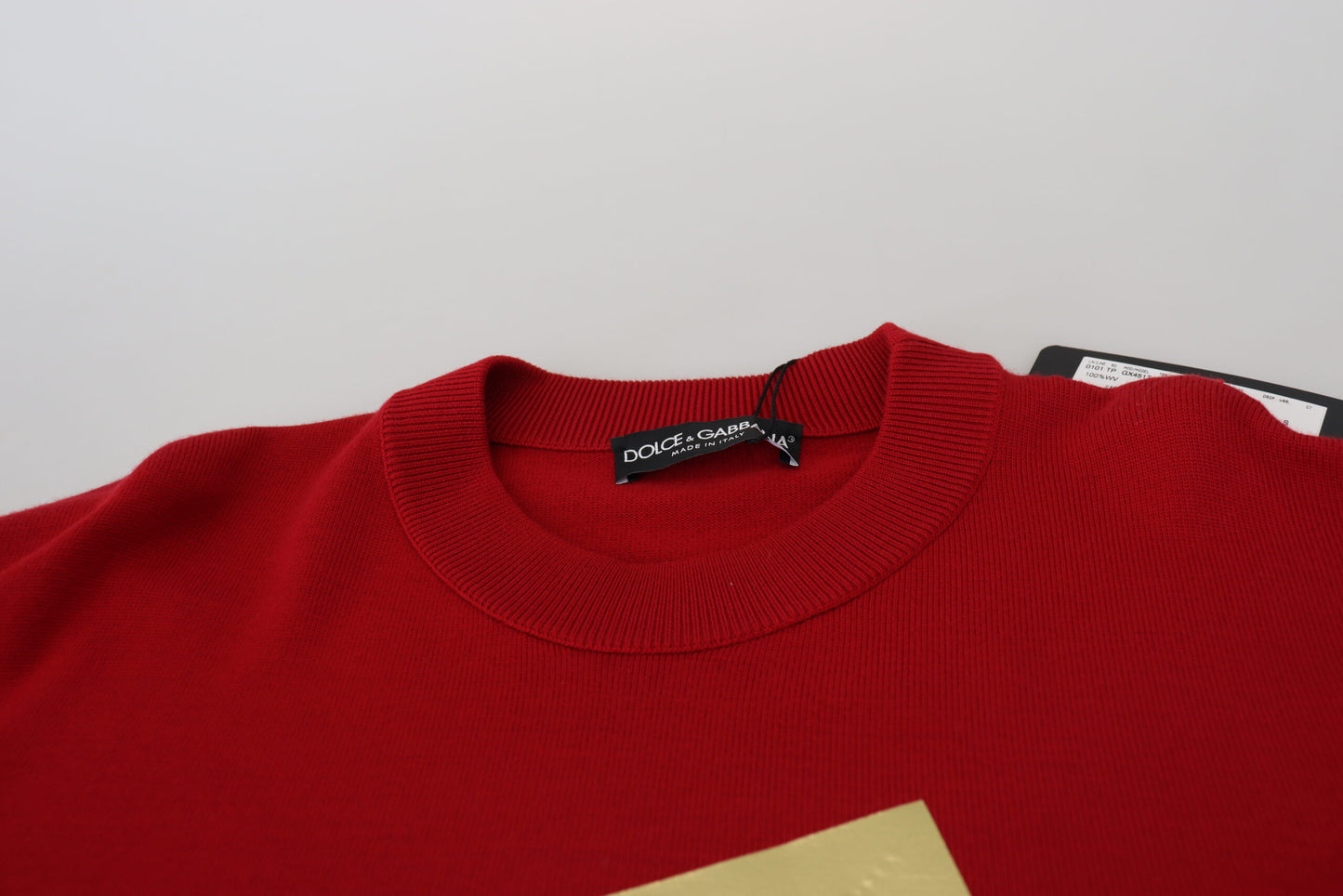 Dolce & Gabbana Red Virgin Wool Pullover Sweater