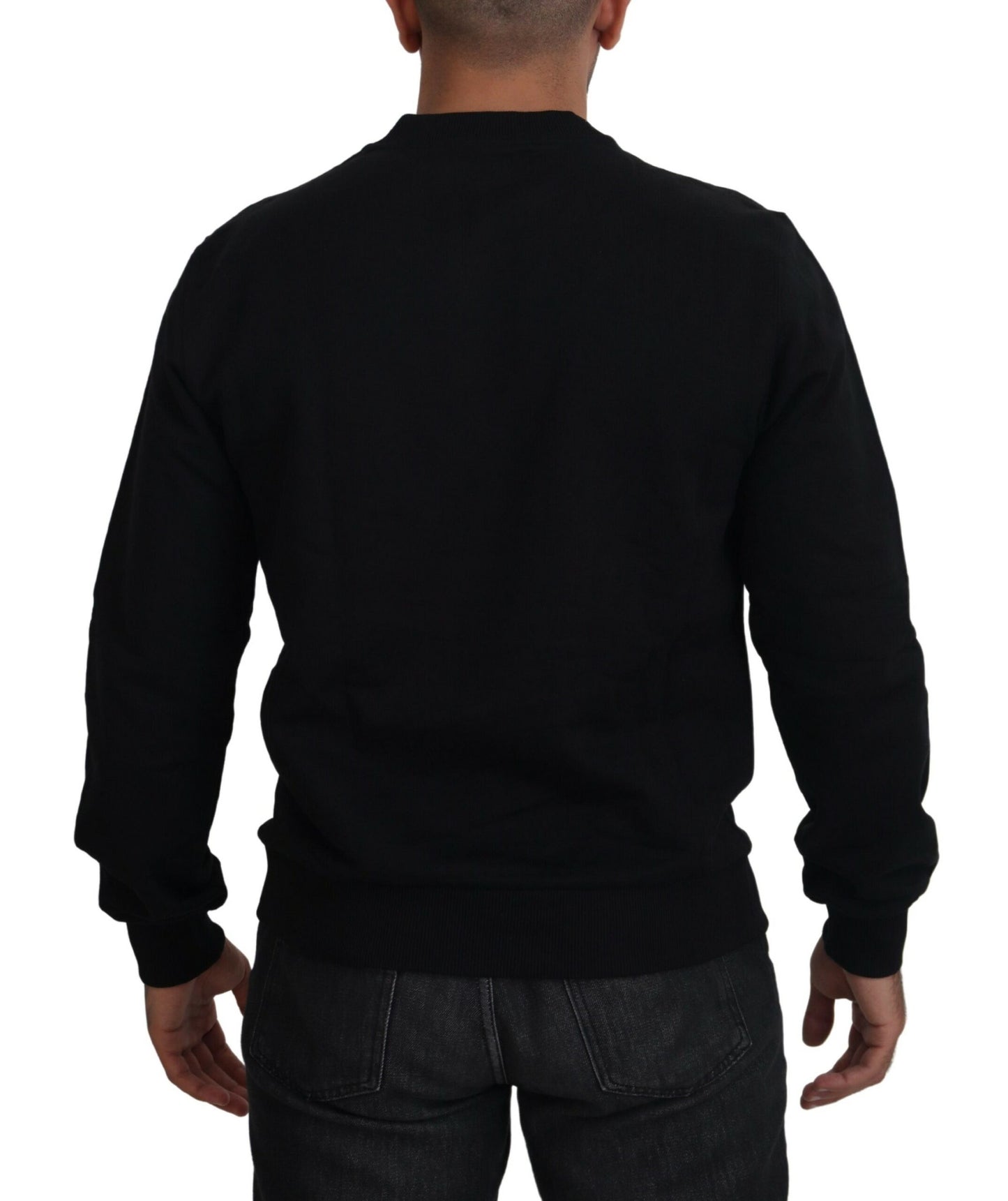 Dolce & Gabbana Authentic Italian Black Cotton Sweater