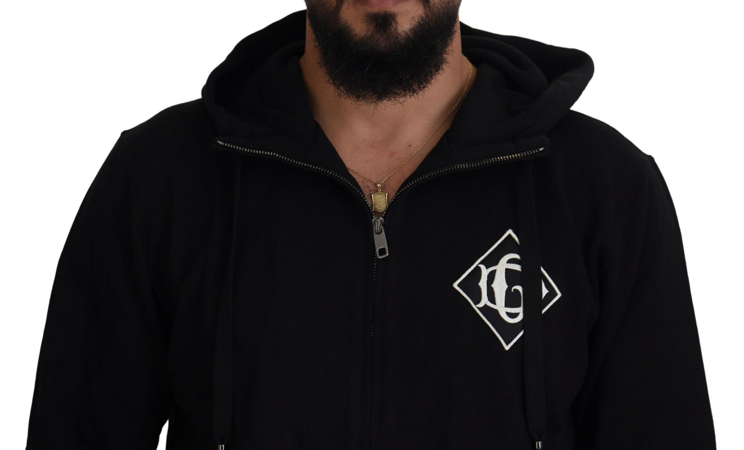 Dolce & Gabbana Elegant Black Cotton Hooded Sweater