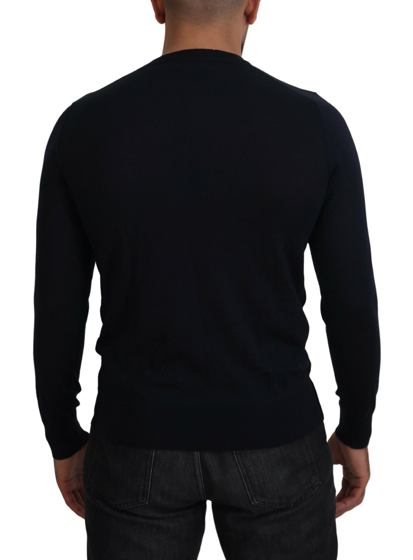 Dolce & Gabbana Elegant Black Cashmere Pullover Sweater