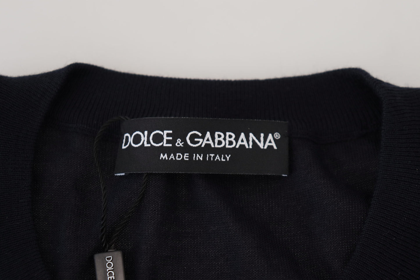 Dolce & Gabbana Elegant Black Cashmere Pullover Sweater