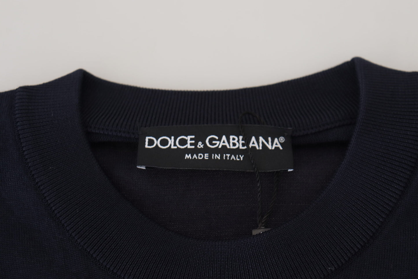 Dolce & Gabbana Elegant Silk Black Pullover Sweater