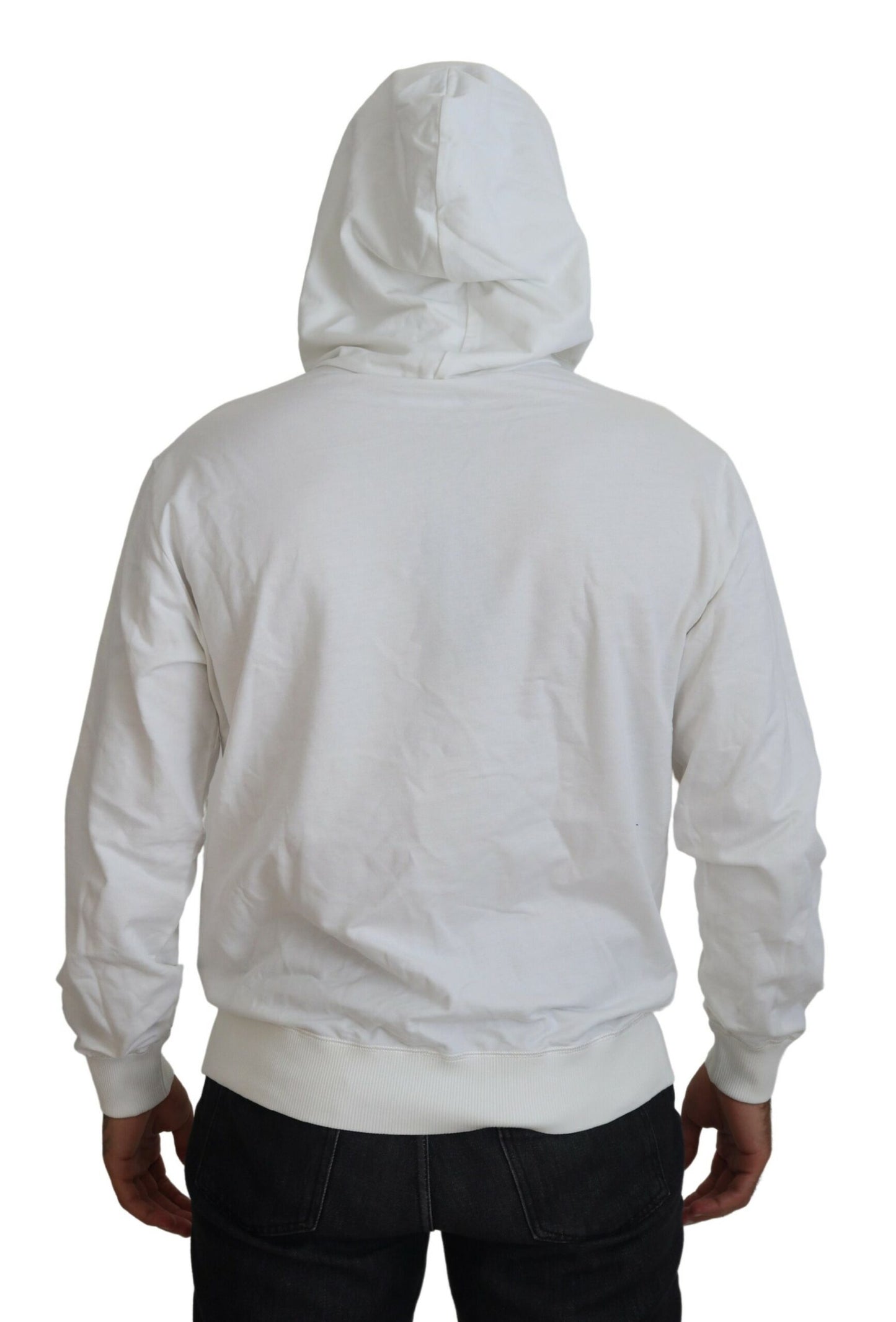 Dolce & Gabbana Elegant White Hooded Sweater