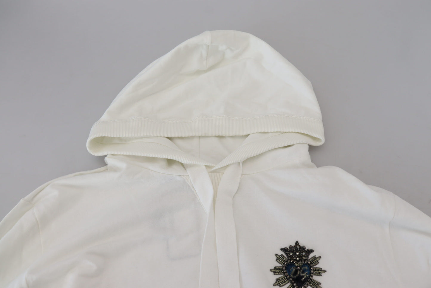 Dolce & Gabbana Elegant White Hooded Sweater