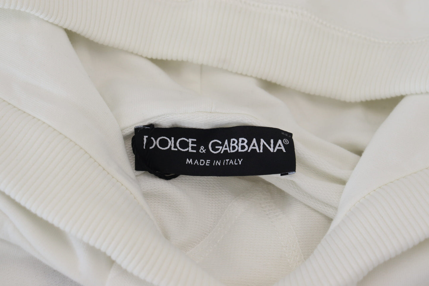 Dolce & Gabbana Elegant White Hooded Sweater