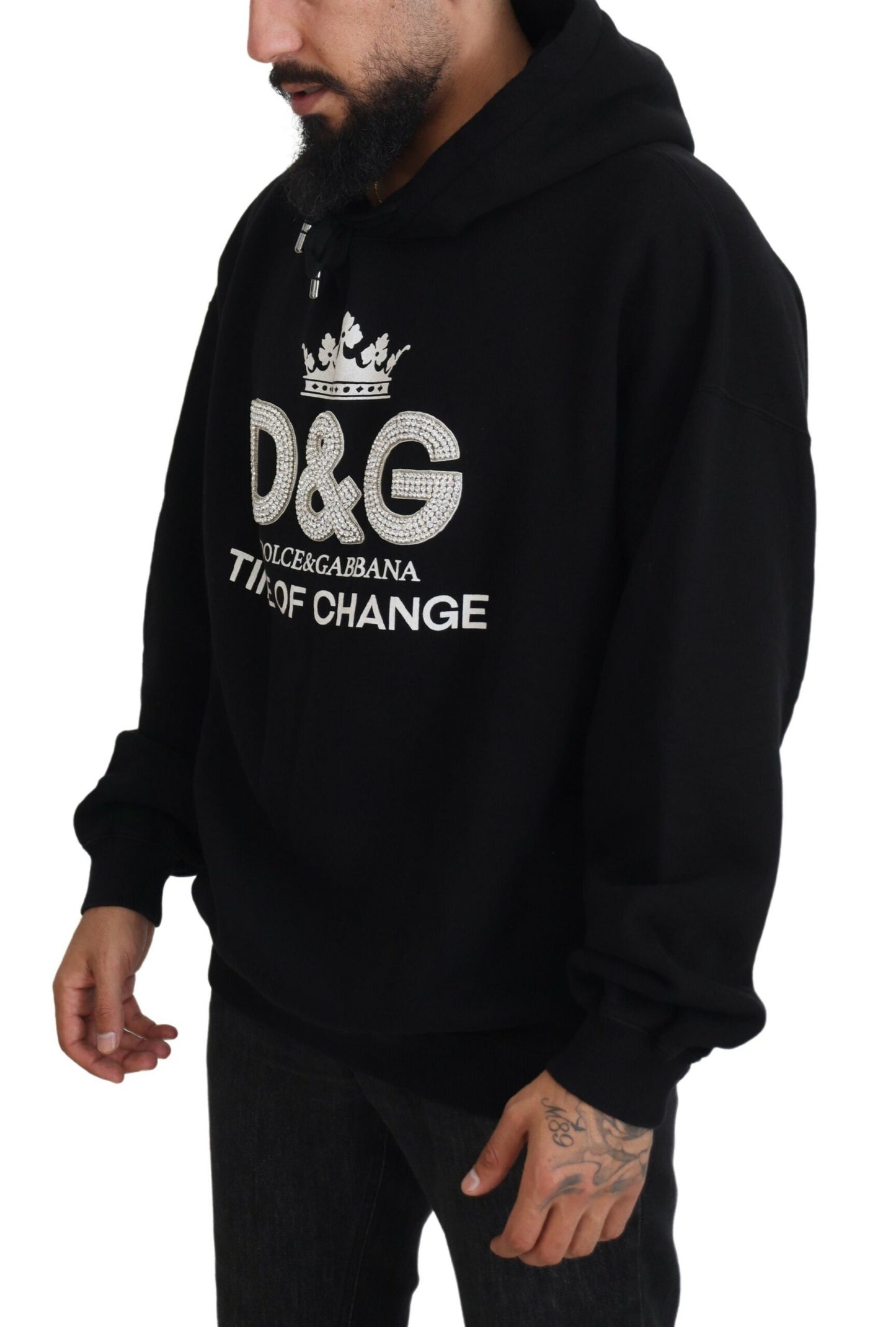 Dolce & Gabbana Elegant Black Hooded Sweater