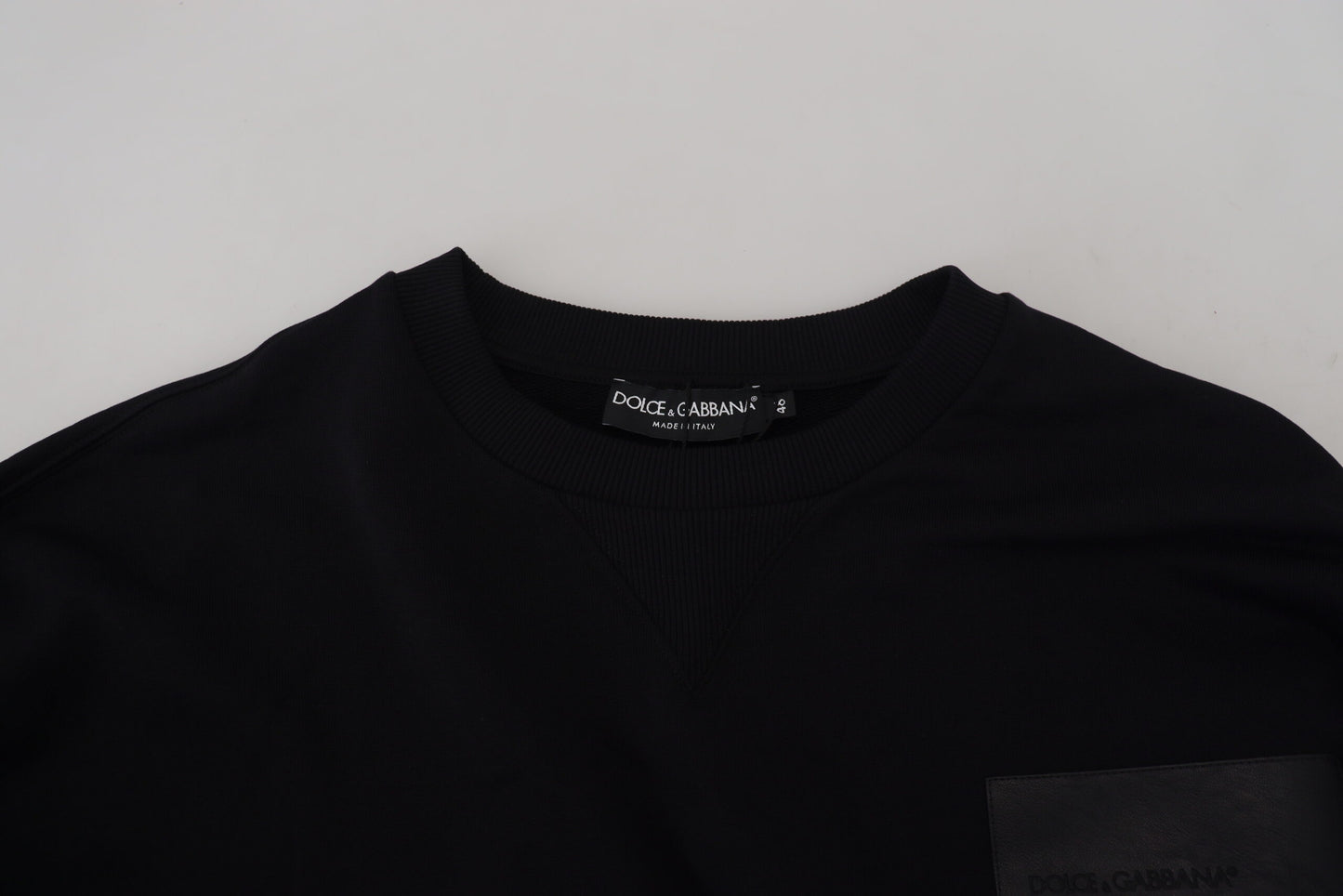 Dolce & Gabbana Elegant Black Cotton Pullover Sweater