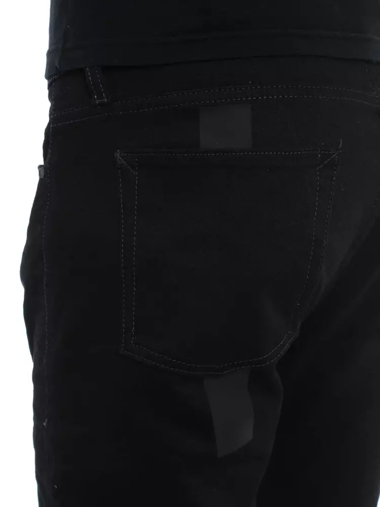 Marcelo Burlon Sleek Black Skinny Jeans with Signature Detailing