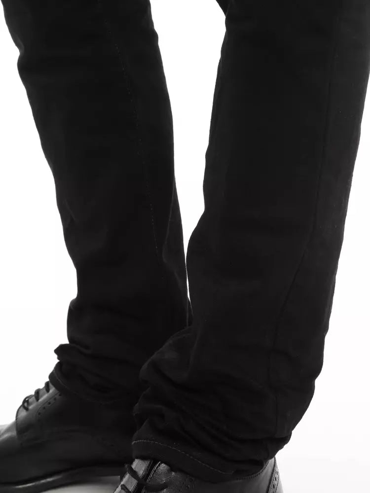 Marcelo Burlon Sleek Black Skinny Jeans with Signature Detailing