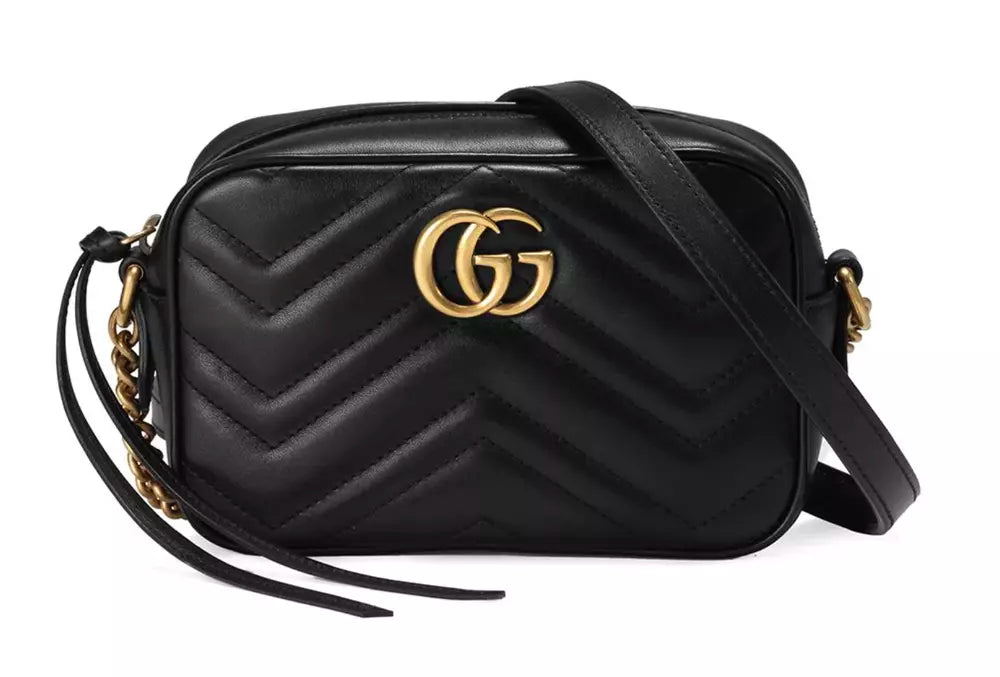 Gucci Elegant Mini Chevron Quilted Leather Bag