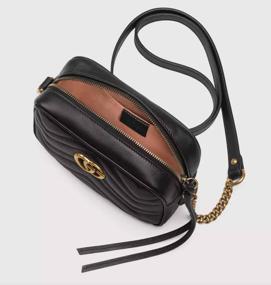 Gucci Elegant Mini Chevron Quilted Leather Bag