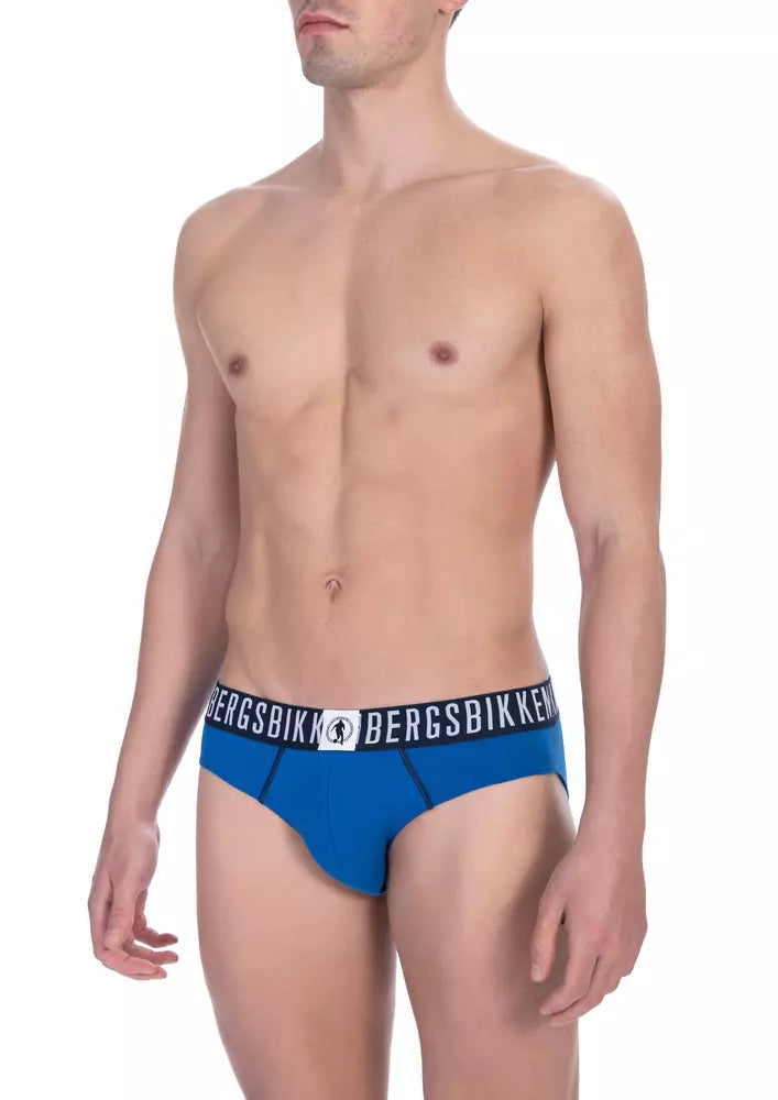 Bikkembergs Blue Cotton Men Brief