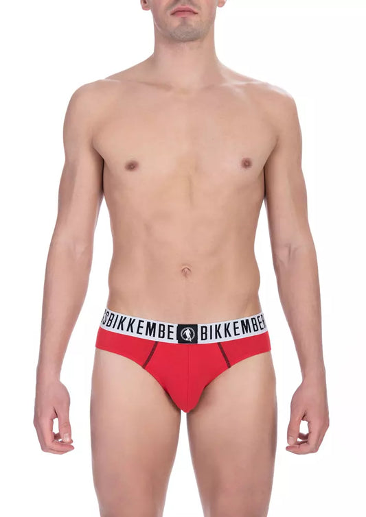 Bikkembergs Red Cotton Men Brief