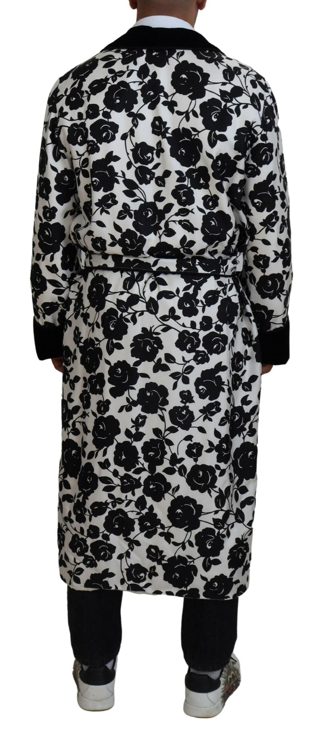 Dolce & Gabbana Elegant Floral Silk Blend Robe