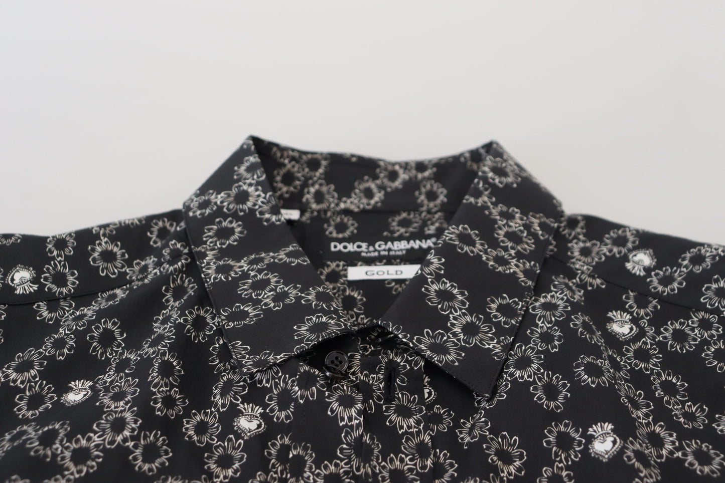 Elegant Black Printed Cotton Shirt