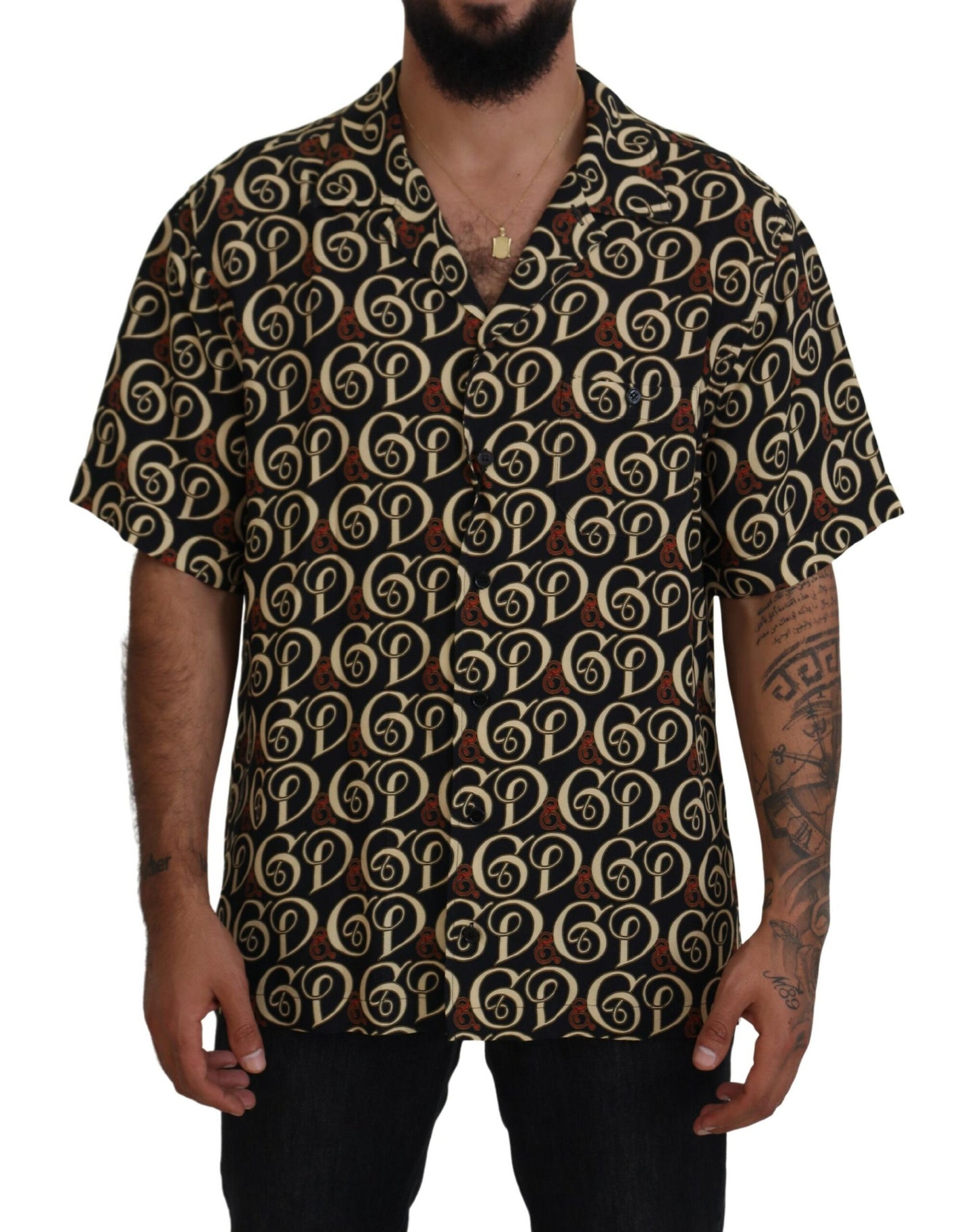 Dolce & Gabbana Multicolor Viscose Short Sleeve Shirt